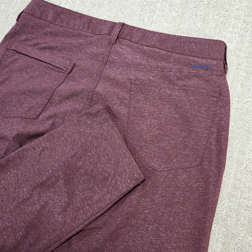 Bonobos Golf Pants Men 34x30 Performance Links Slim Fit Chino Heather Pink